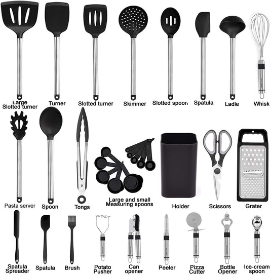 Kitchen Utensil Set-Silicone Cooking Utensils
